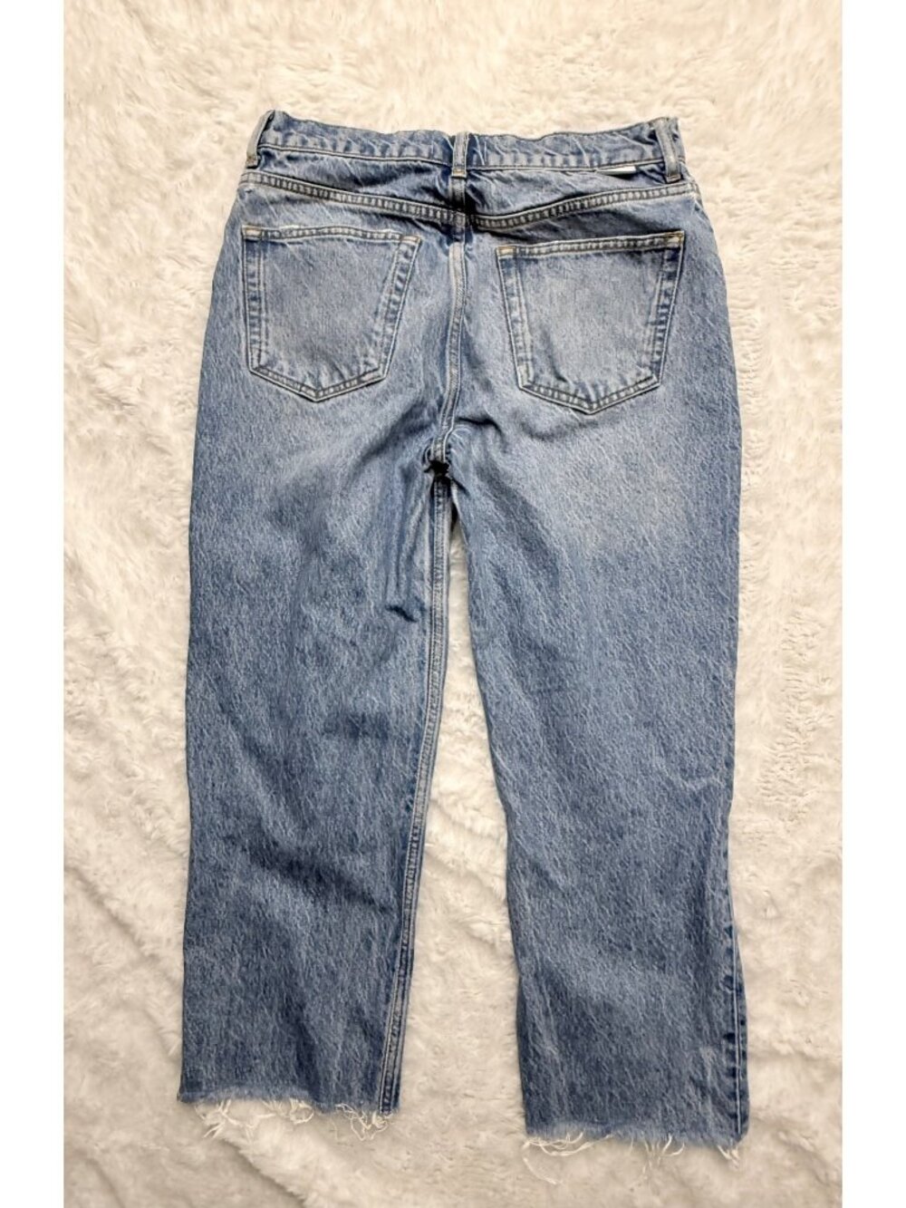 Boyish By Her The Tommy Button Fly High Rise Straight Distressed Jeans Waist 28" - Picture 5 of 10